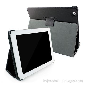 Innovative Folding PU Leather Cases for iPad 3, Full Access to All Functional Ports